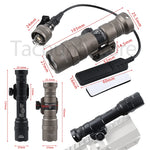lampe torche tactique rail 20mm clips noir gris moderne fonctionnelle batterie