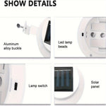 lampe solaire extérieure led blanc moderne facile autoénergie abs clips patio jardin