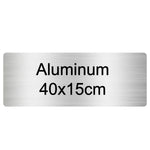 panneau publicitaire personnalisable moderne argenté lisse minimaliste aluminium rectangle