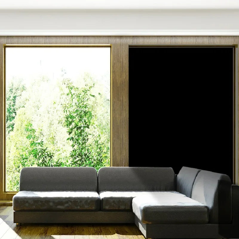 film fenêtre noir autoadhésif opaque protection privée uv isolation thermique
