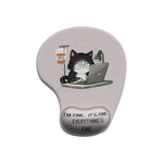 tapis souris ergonomique violet gris beige dessins chats pandas adhésif mignon cartoon