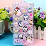 stickers kawaii multicolores dessins animés adhésifs compressibles waterproof coque téléphone décoration enfants adultes