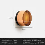 appliques murales modernes transparentes ambre gris clair texturées minimaliste fixées mur flux lumineux led