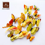 papillons décoratifs 3d imprimés brillants multicolores adhésifs décoration murale enfants vert bleu orange rose