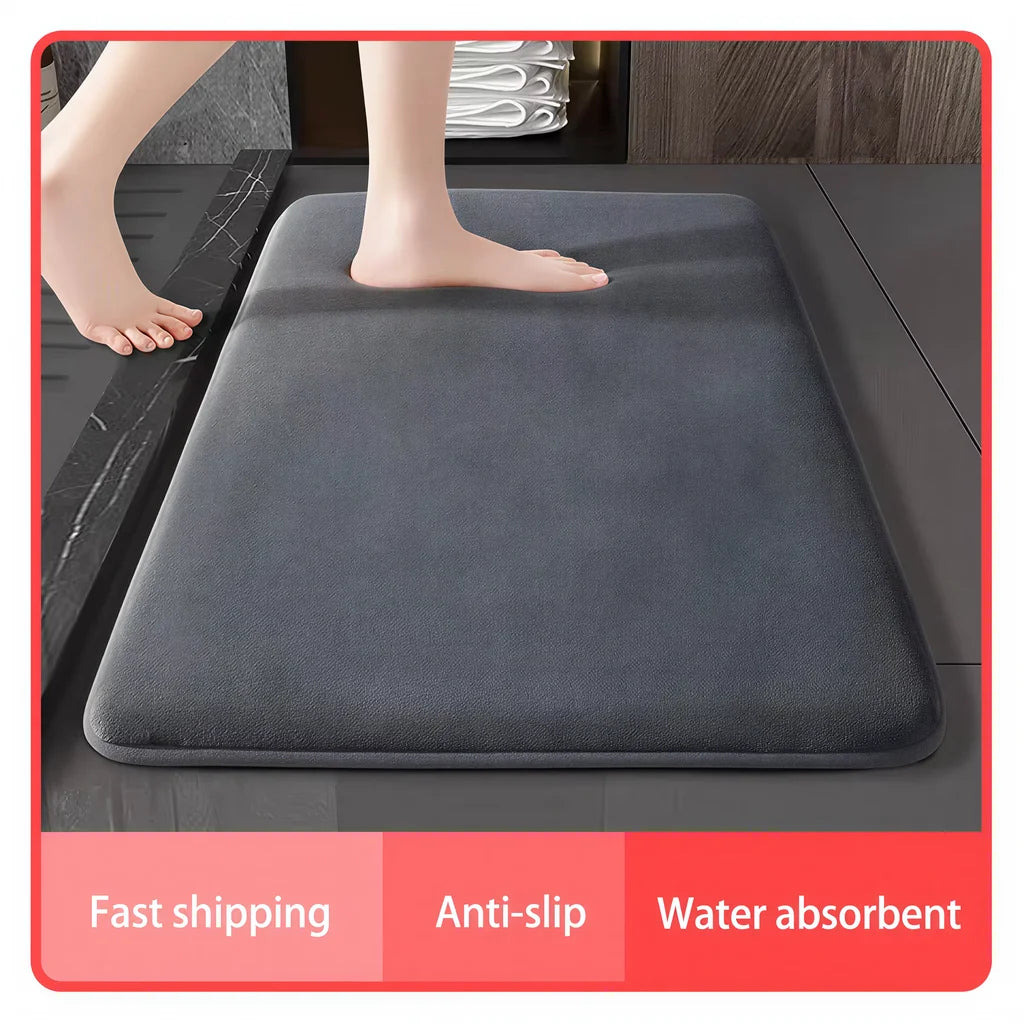 tapis bain absorbant tapis sol salle bain antidérapant gris beige noir doux moderne