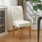 housse chaise extensible motif feuilles gris moderne salle manger salon mariage