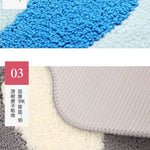 tapis sol antidérapant polypropylène empreintes animaux marron gris bleu vert moderne salon chambre cuisine
