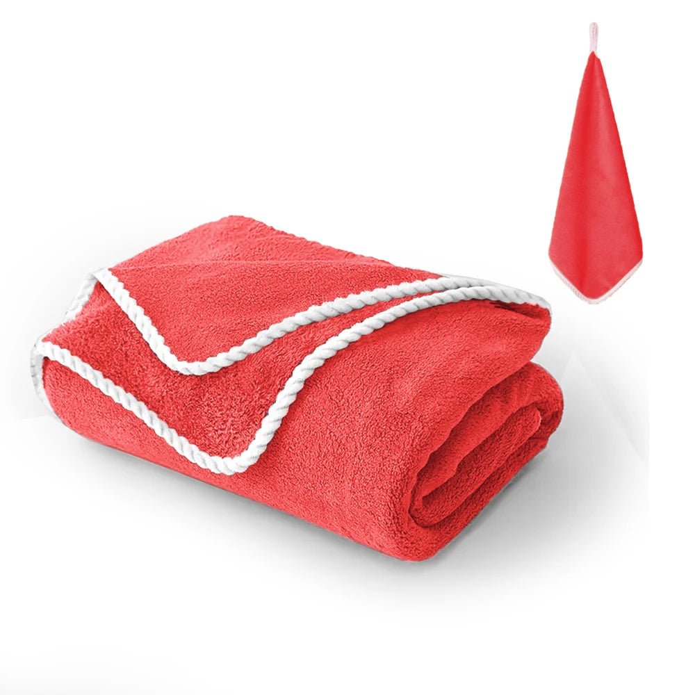 serviette bain polyester absorption rapide serviette plage douce machine lavable bleu violet gris rouge