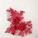 applique textile brodé fleurs doré clair broderie fine adult femelle polyester
