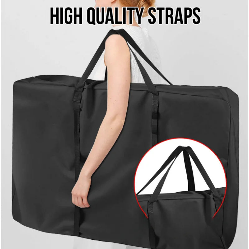 sac rangement polyester réutilisable tables pliantes noir gris utilitaire voyage