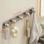 porte serviettes mural moderne bois blanc fixations serviettes gant cuisine sac rangement
