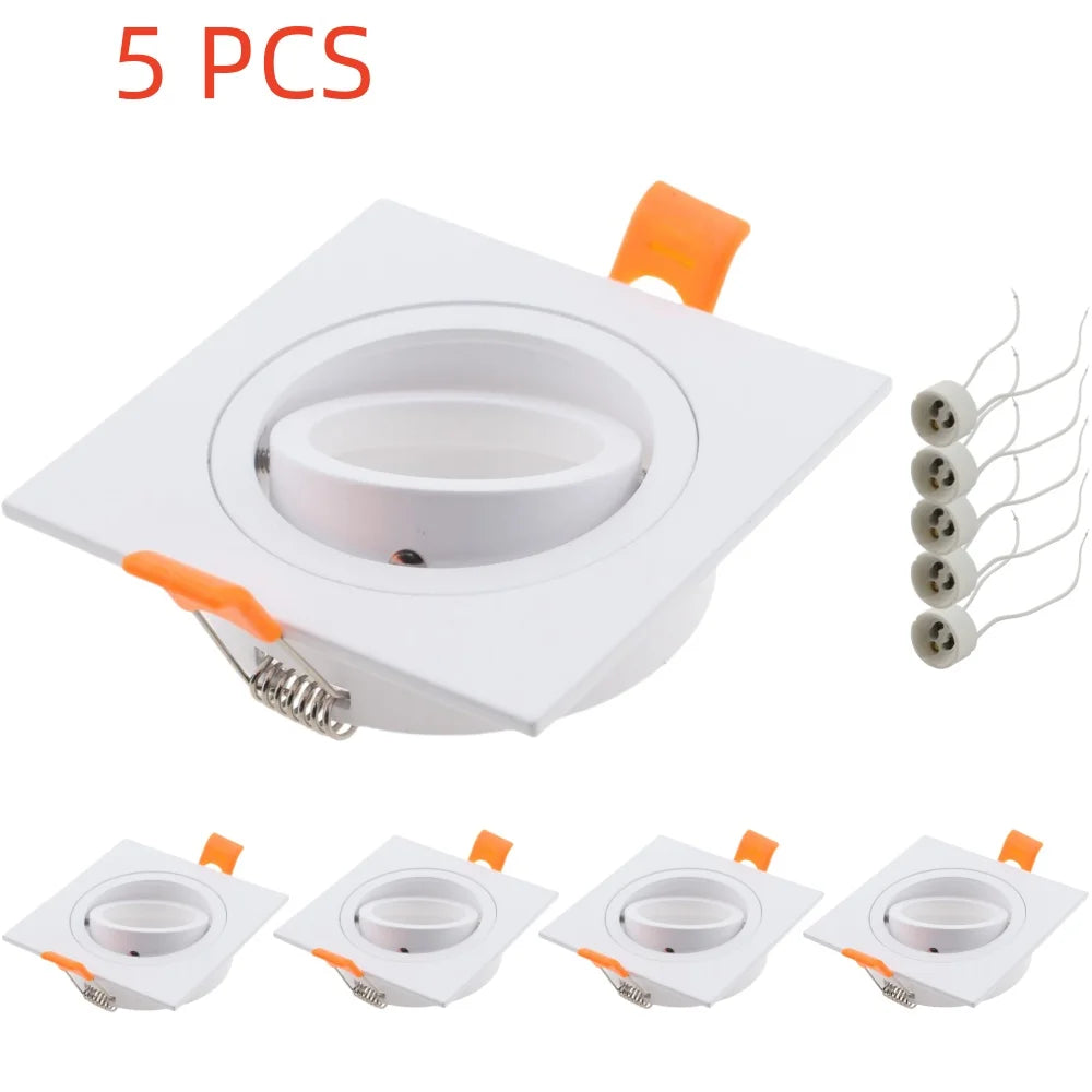 spots led noir blanc argenté modernes clips gu10 pièces