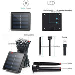 guirlande lumineuse solaire multicolore 100 leds ip65 moderne spikes