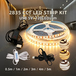 Ruban led 120 diodes metre blanc chaud froid adhésif moderne télécommande contrôleur usb