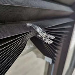 store lamelles noir texture fine moderne clips transparents 60x150 60x180 90x150 90x180
