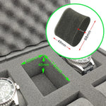 boîte montres noir texturée support moderne 10 15 18 fentes