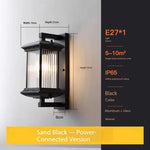 lampe murale transparente noir classique éclairage cuisine chambre salle manger fixée mur led 16w