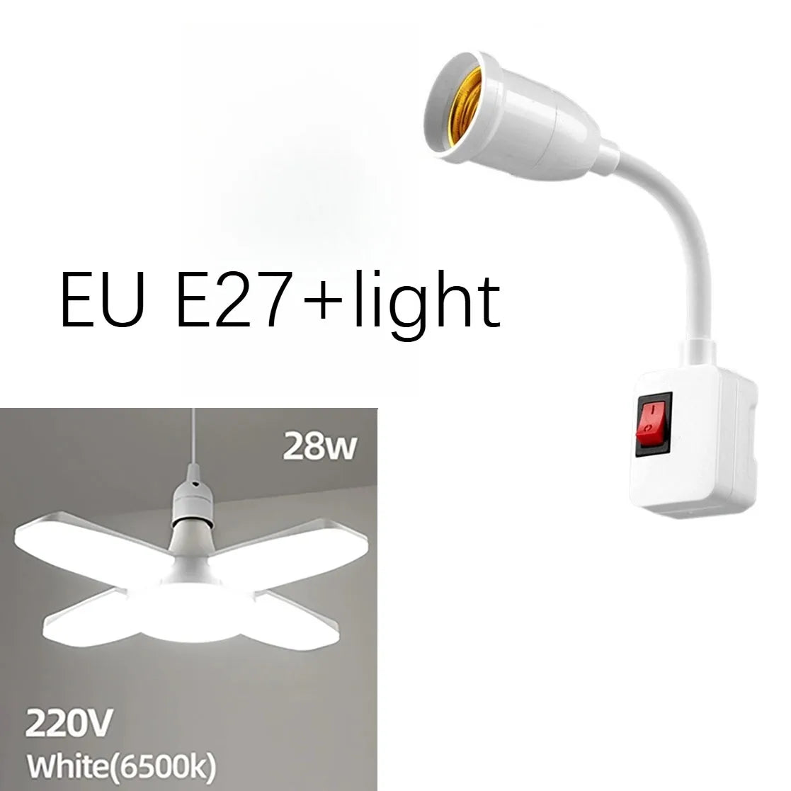 lampe pliable E27 blanc moderne minimaliste plissé feuilles opacité 65mm 92mm 145mm 28W LED
