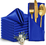 serviettes table satin rouge modernes 12 pièces cuisine mariage fêtes