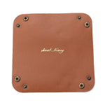 porte boutons pliables simili cuir moderne marron beige rose bleu noir orange violet voyage