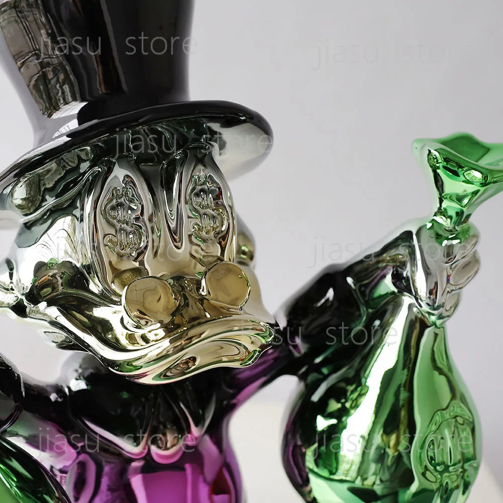 statues articulées détaillées sacs mains sac chapeau costume chaussures dorées rouges noirs vertes
