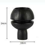 décoration intérieure vase noir sculptural moderne minimaliste texturé 24cm 18cm