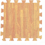 tapis sol mousse eva interlocking bois marron clair beige moderne fitness yoga