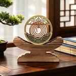 brûleur d'incens aromathérapie spirale décorative métal motifs gravés asiatique traditionnel décoration maison