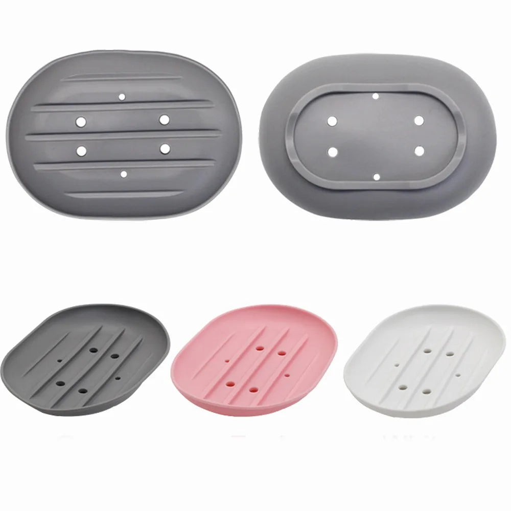 support savon moderne adhésif gris rose blanc bleu jaune rouge vert plat ovale rainuré