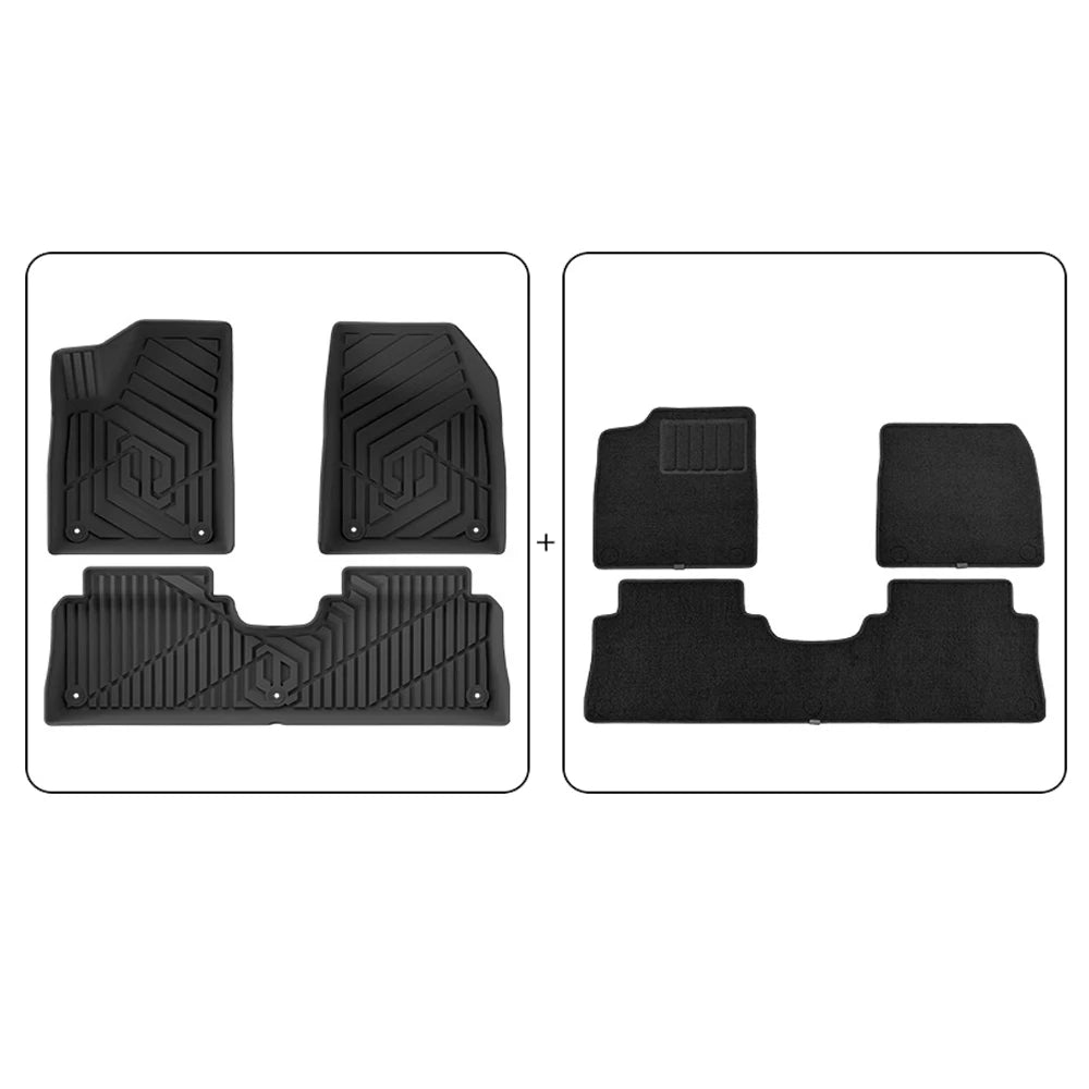 tapis sol voiture noir rayures moderne imperméable protection toutes saisons