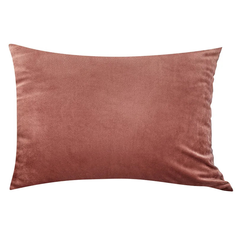 housse coussin velours uni 30x50 cm décoration salon canapé chambre moderne couleur violette