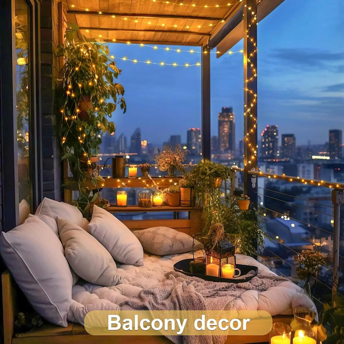 guirlande lumineuse led solaire 400 points blanc doré moderne 300cm jardin festive