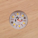 support lumière led plaque bois finition lisse moderne batterie aaa diodes jaunes usb minimaliste