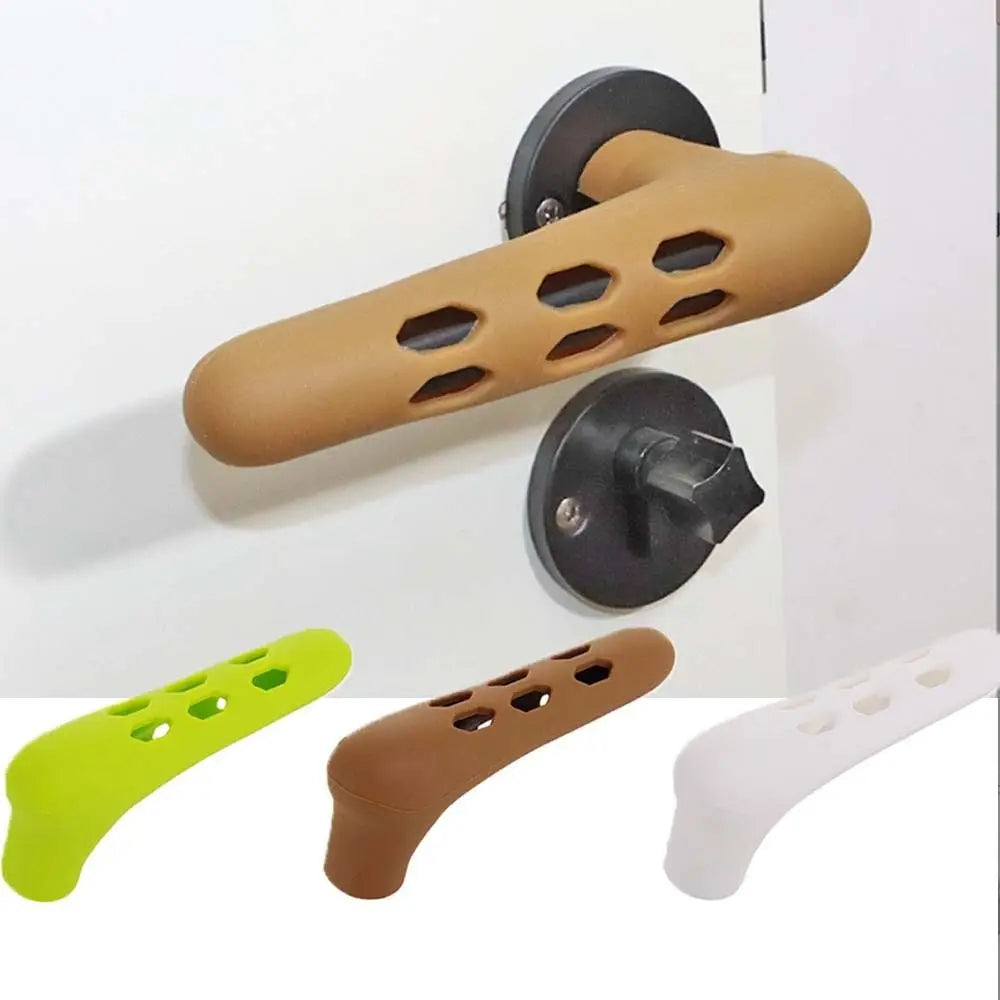 protège pommeau porte adhésif perforé gris vert marron blanc moderne