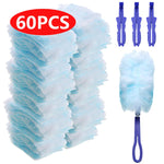brosse poussière bleu clair douce moderne poignée 60 pièces remplacement 28cm longueur