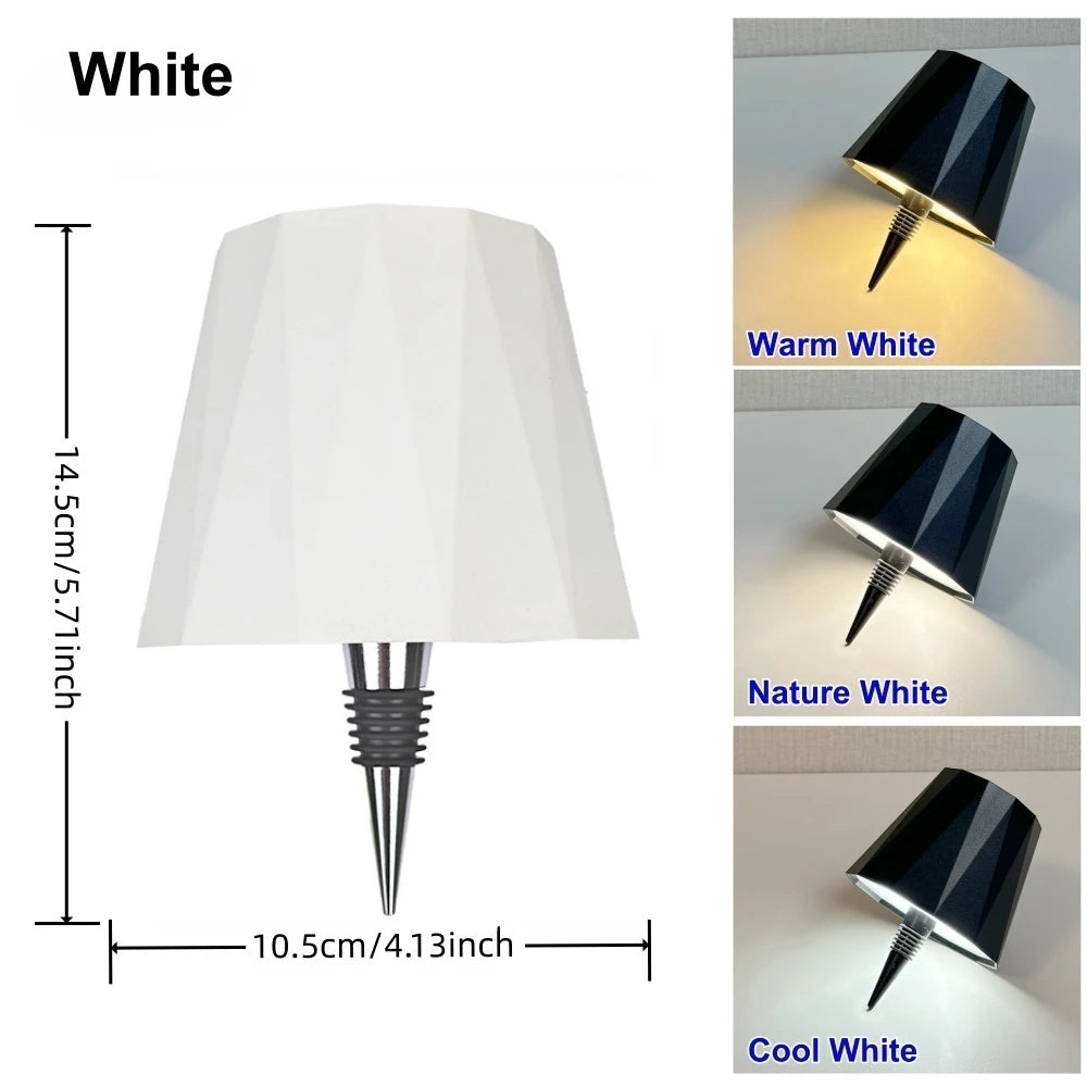lampe table led rechargeable tactile gris noir doré conique mat moderne base carrée abat
