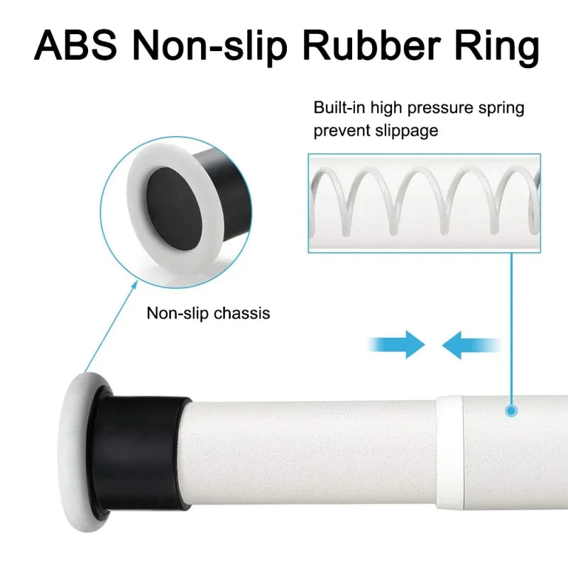 Tringle rideau sans perçage dans une salle de bain moderne