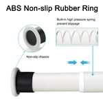 tige rideau douche ajustable noir blanc texture lisse moderne anneaux suspension support tension haute