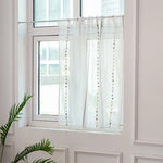 rideau blanc colorées moderne translucide maison 100% polyester inclusion accessoires