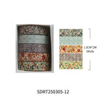rubans adhésifs décoratifs vintage multicolores floral abstraits géométriques scrapbooking bricolage planificateur journal