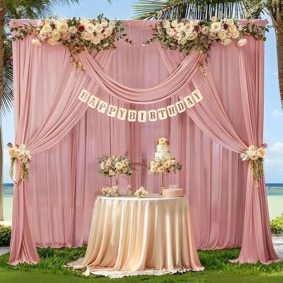 Rideau en mousseline transparente pour décoration de mariage