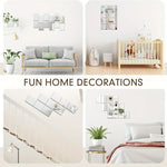 stickers miroirs transparents acrylique adhésifs modernes decoration salon abstraits 15cm 20cm 10pcs 20pcs