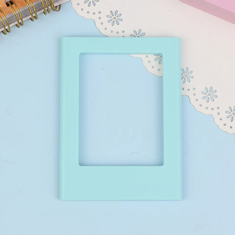 cadres photo magnétiques réfrigérateur couleurs transparentes minimaliste rose bleu orange violet jaune