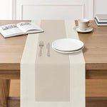 nappe table moderne lin beige clair minimaliste 30x45cm 90x35cm 150x59cm 180x71cm 220x87cm 260x102cm