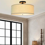 lampe suspendue tissu moderne beige noir 30cm 40cm 50cm opaque chambre restaurant