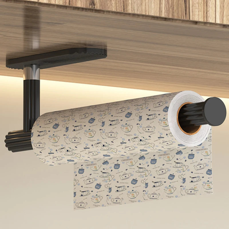 porte serviettes moderne porte papier toilette noir blanc motif géométrique motif tasses