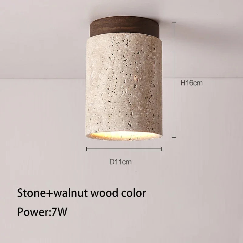 applique murale moderne pierre naturelle beige brun clair opacité downlight 6000K 4000K 3000K