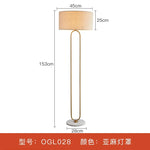lampe sol led or blanc abatjour tissé base marbre moderne chambre coucher