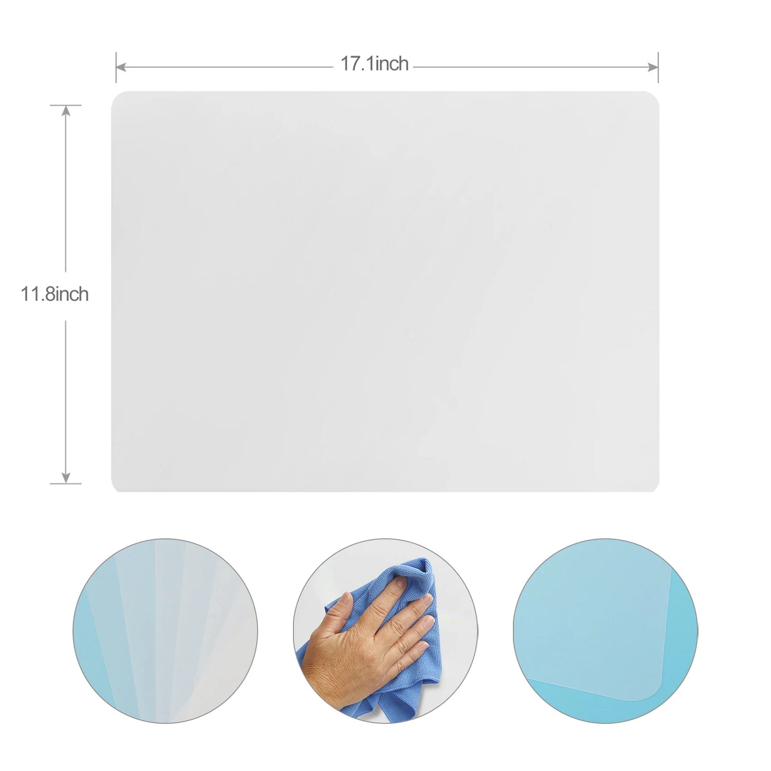 Set de table transparent antidérapant vue de dessus