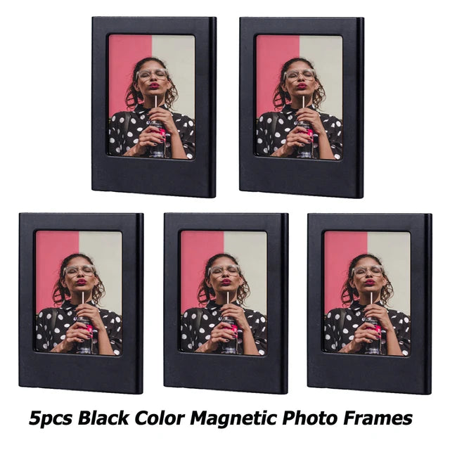 cadres photo magnétiques bleu clair rose noir blanc vert orange gris jaune modernes minimalistes